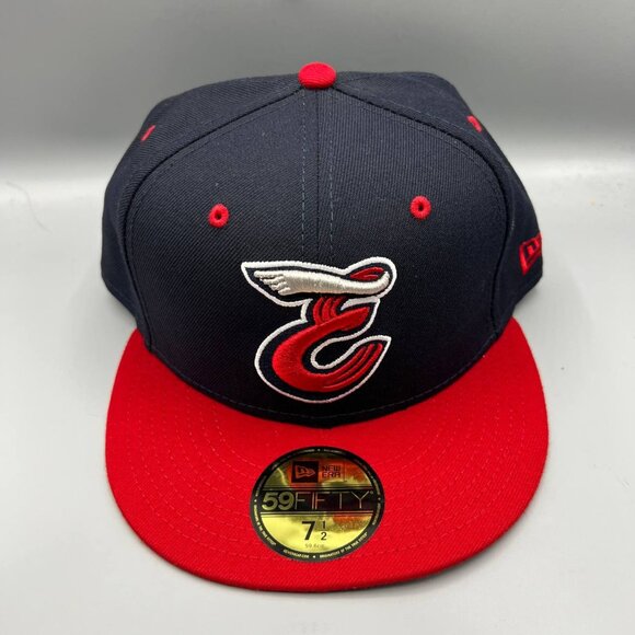 Greenville Energia‎ Hat Men 7 1/2 Black Red MiLB 59Fifty New Era Fitted Cap New